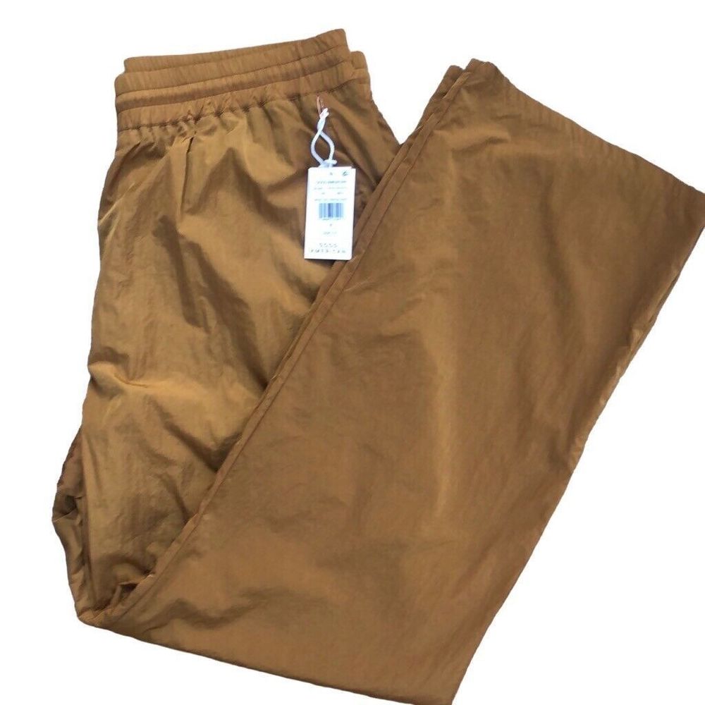 Good American Bronze Brown Essential Wide Leg Track Pants Women’s Sz 4 (XL) NEW - Picture 2 of 8